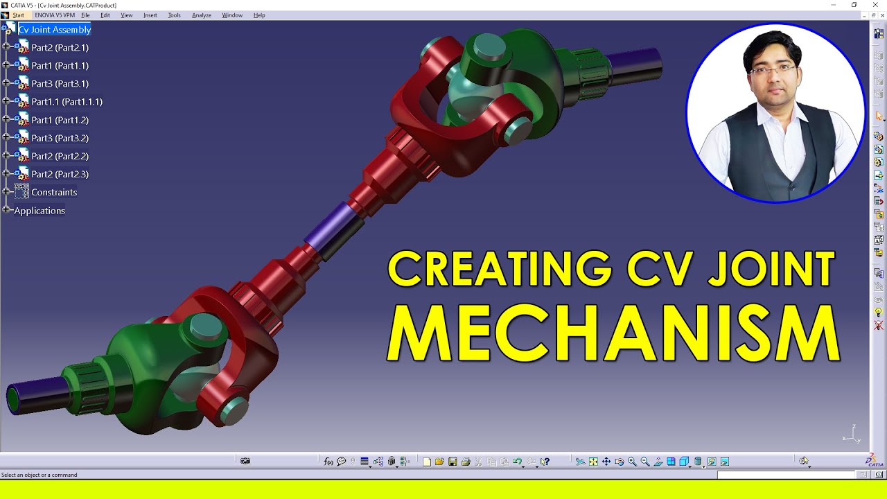 Catia V5 DMU Kinematics | Catia V5 | DMU Kinematics | Simulation | Mechanisms | By Ansari Sir.