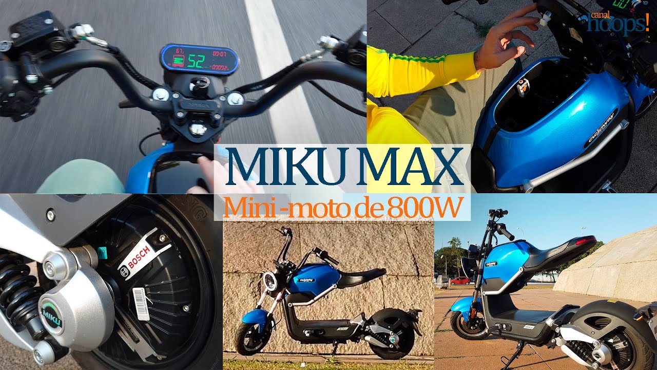 MIKU MAX Uma mini moto FANTÁSTICA! Com motor BOSCH de 800W ela surpreende no desempenho e segurança.