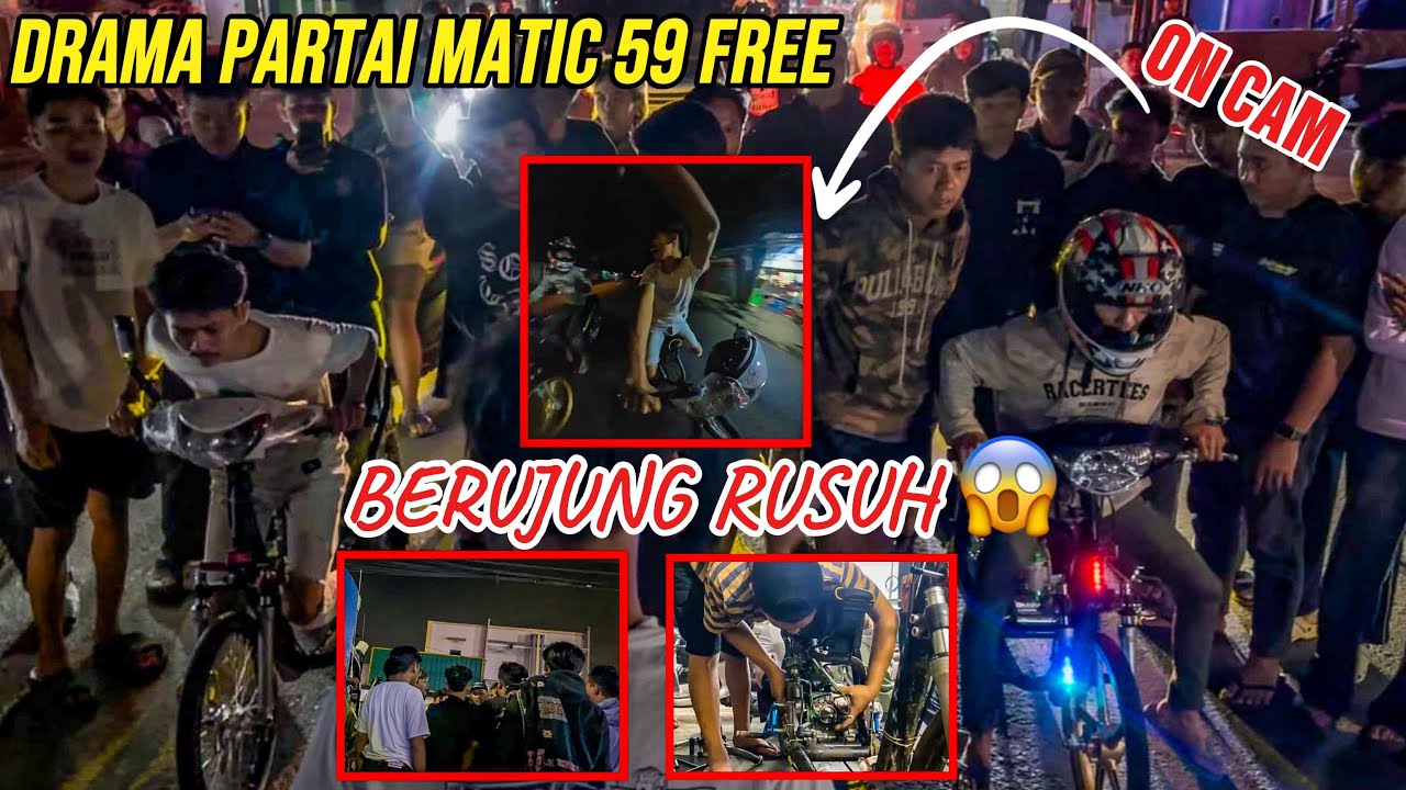DRAMA PARTAI MIO 59 FREE BERUJUNG RUSUH‼️ ON CAM HMS OFFICIAL VS 59 GARASI🥶