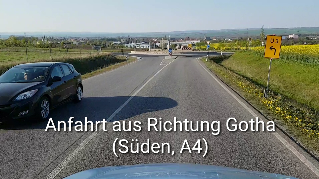 Anfahrt aus Richtung Gotha