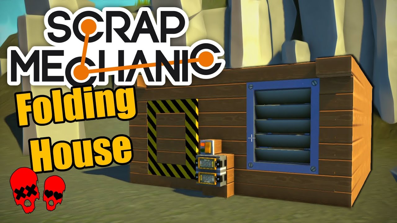 FOLDING HOUSE and AUTOMATIC GARAGE | Scrap Mechanic Gameplay #2