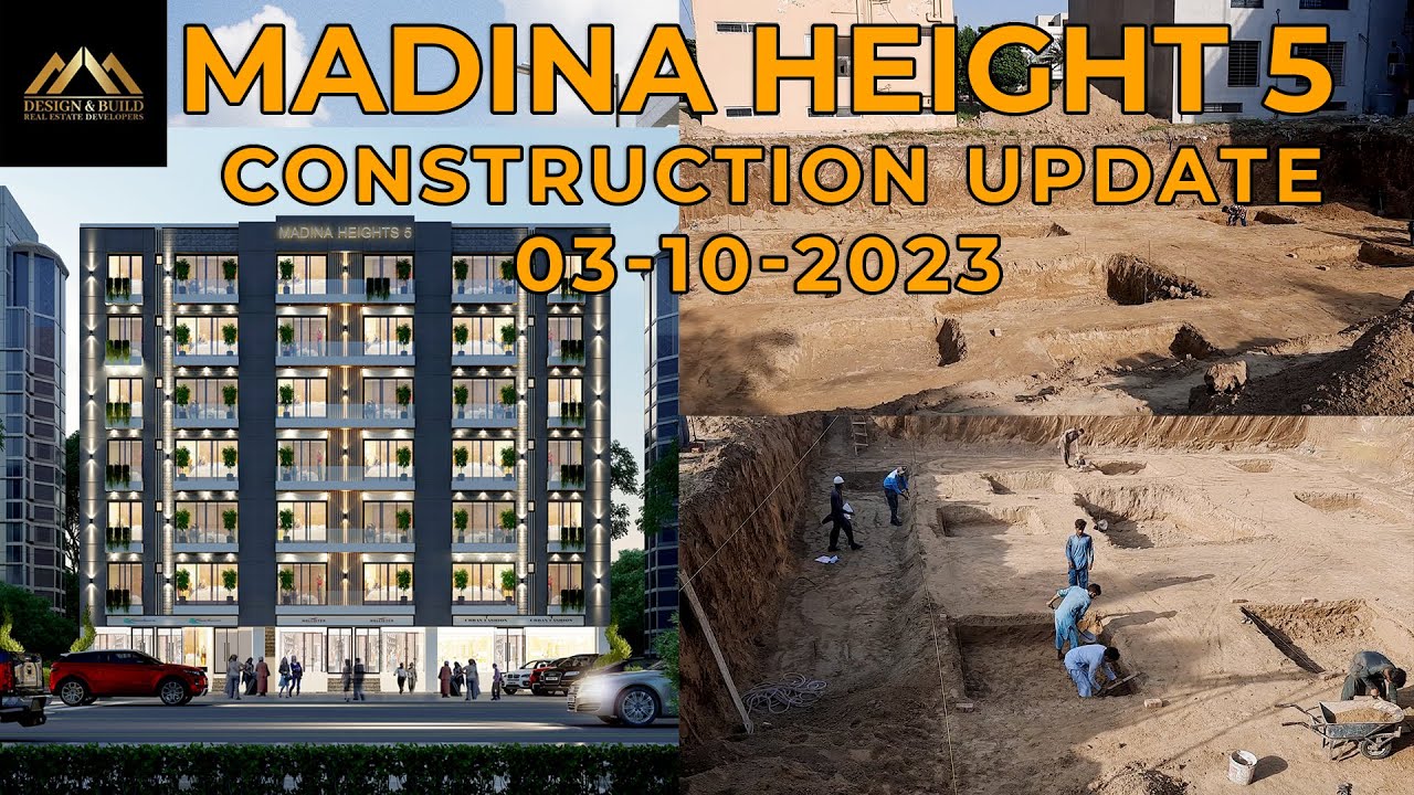 Madina Height 5 Latest Construction Update 03-10-23 | Book Your Apartment Now | Design and Build