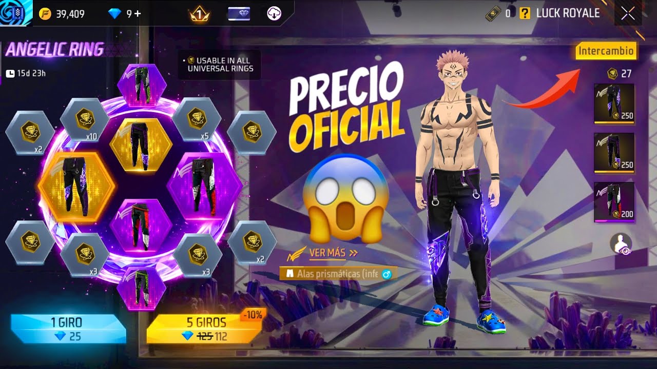 🚨PRECIO!! De los Angelicales en la Ruleta de Tokens Universal | FREE FIRE Na & EU ✅