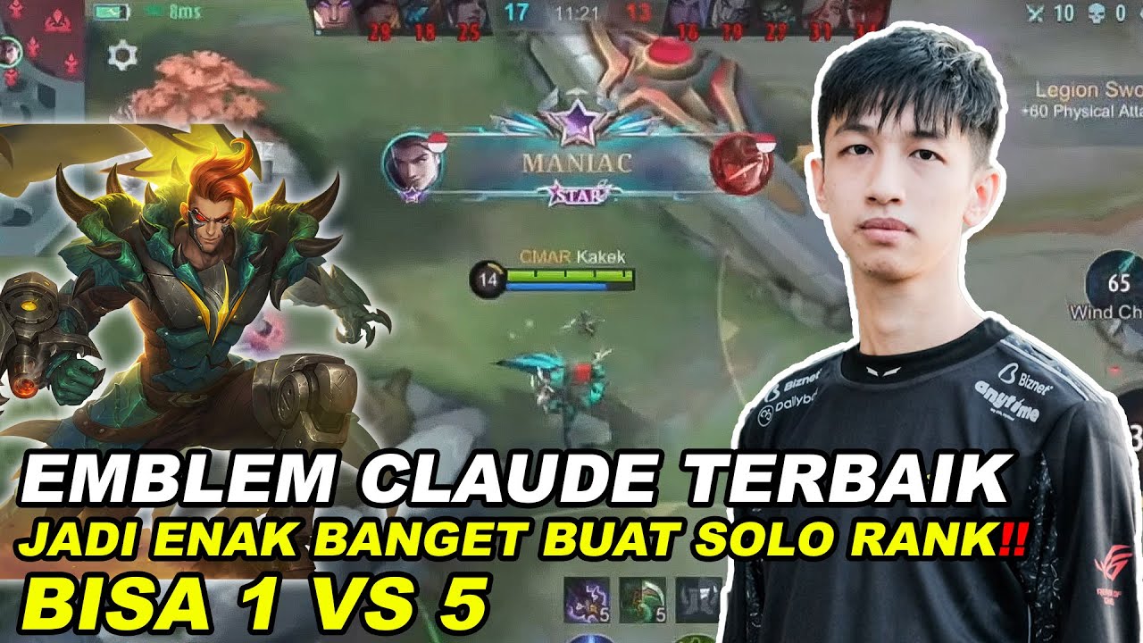MEMANG INI EMBLEM TERBAIK CLAUDE, SOLO RANK JADI BISA GENDONG
