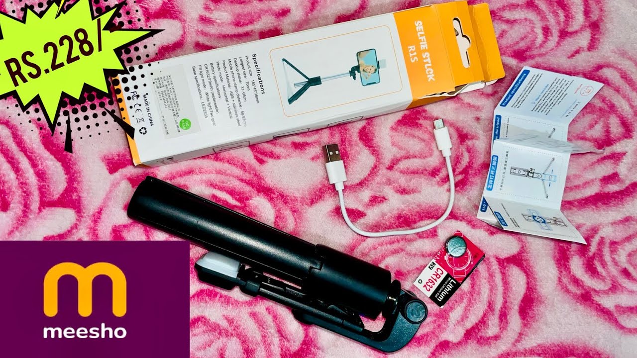 Meesho tripod cum selfie stick review| selfie stick R1S Malayalam review | #meesho #meeshohaul