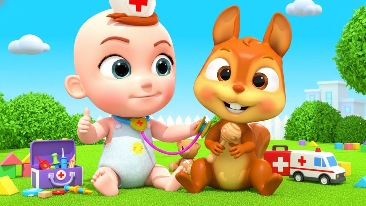 Baby Doctor Heals the Squirrel 🩺🐿️ | Brave Kids Story | 3D Cartoon for Toddlers