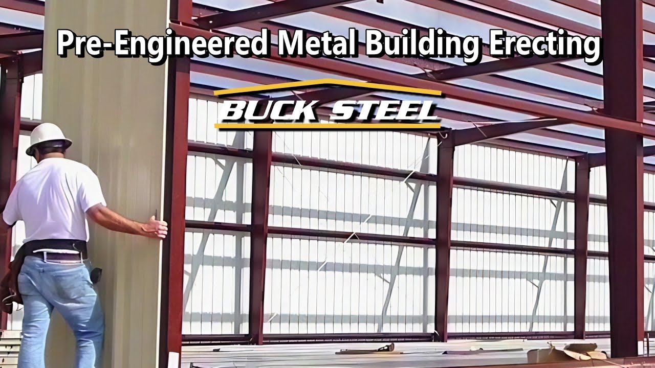 Commercial Steel Buildings | Time-Lapse Red-Iron Erecting | Buck Steel