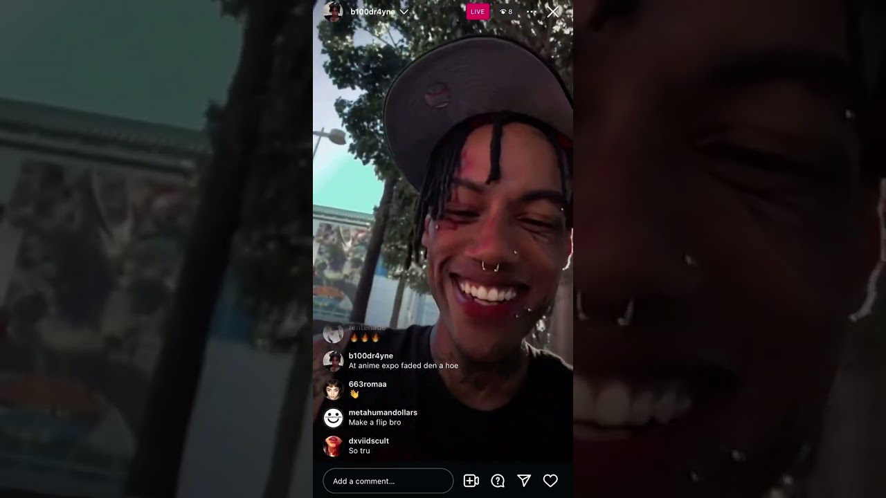 BLOODR4YNE (Diamondsonmydick) instagram live 7/3/24 anime expo