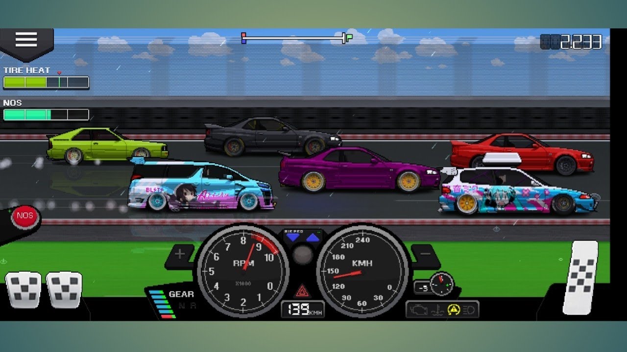 Pixel Car Race : AWD R34 Skyline GTR 2nd Gearbox ขับ 4 เกียร์พิเศษ (นักเลง 2 เกียร์) Coming Soon!!!