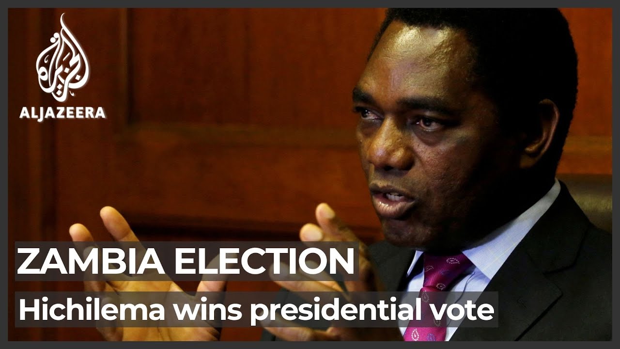 Zambia’s opposition leader Hichilema wins presidential vote