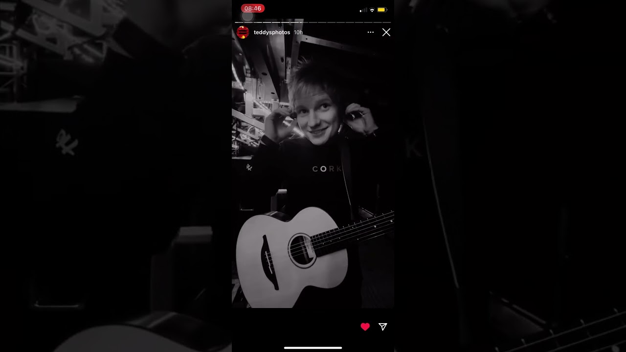 Ed Sheeran - Instagram Story Cork April 2022