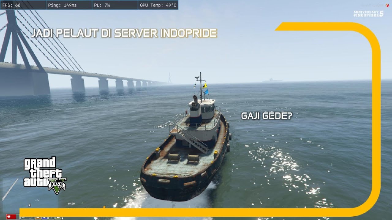 JADI PELAUT DI SERVER INDOPRIDE - GTA V ROLEPLAY