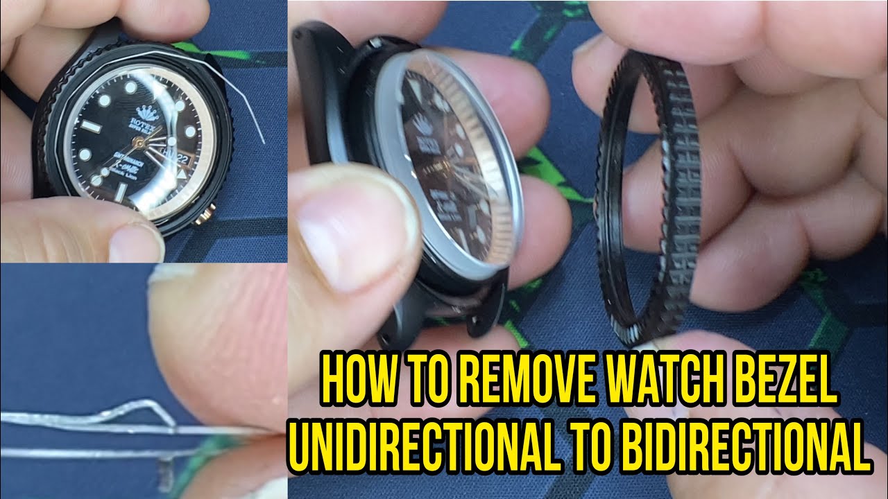 How to remove watch bezel Unidirectional to Bidirectional