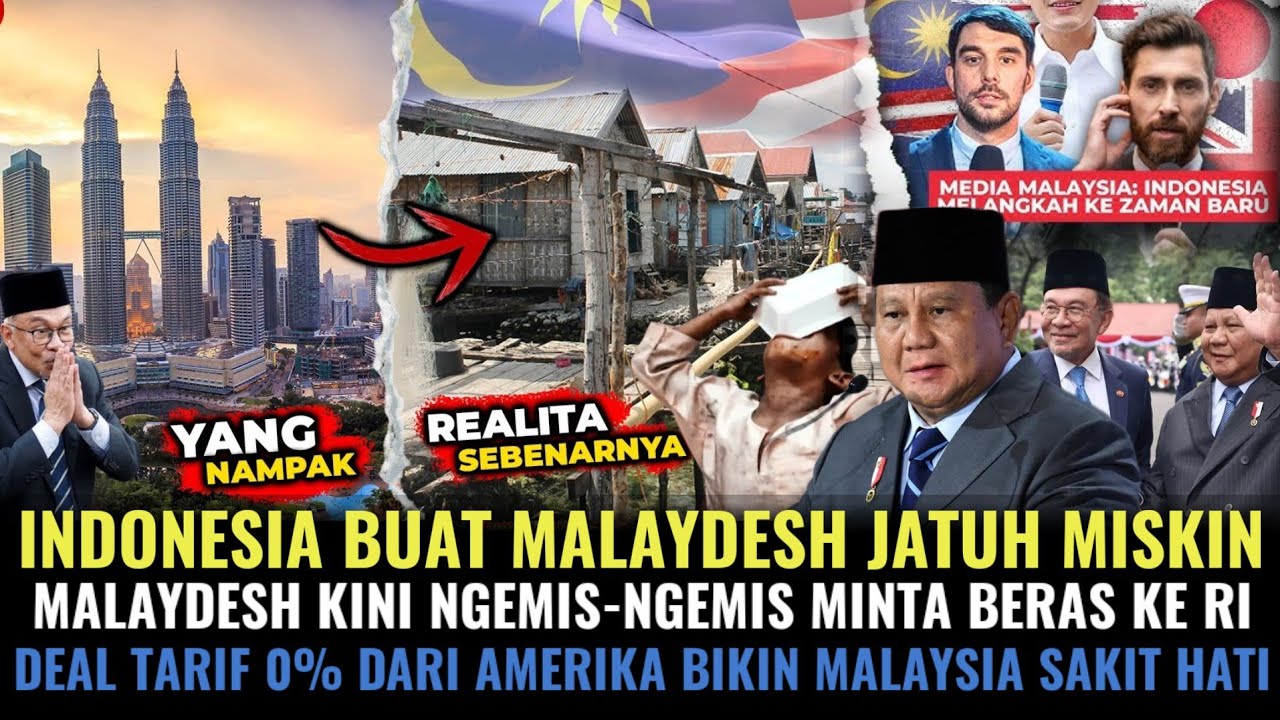 INDONESIA BUAT MALAYDESH JATUH MISKIN🤣😂 NGEMIS² MINTA BERAS! DEAL TARIF 0% RI BIKIN MALAYSIA NANGIS!