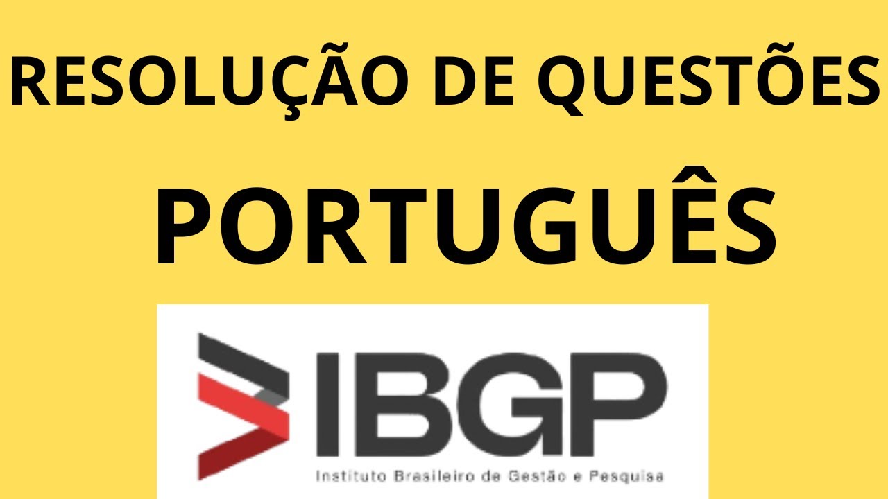 IBGP l CORREÇÃO DE PROVA l PORTUGUÊS