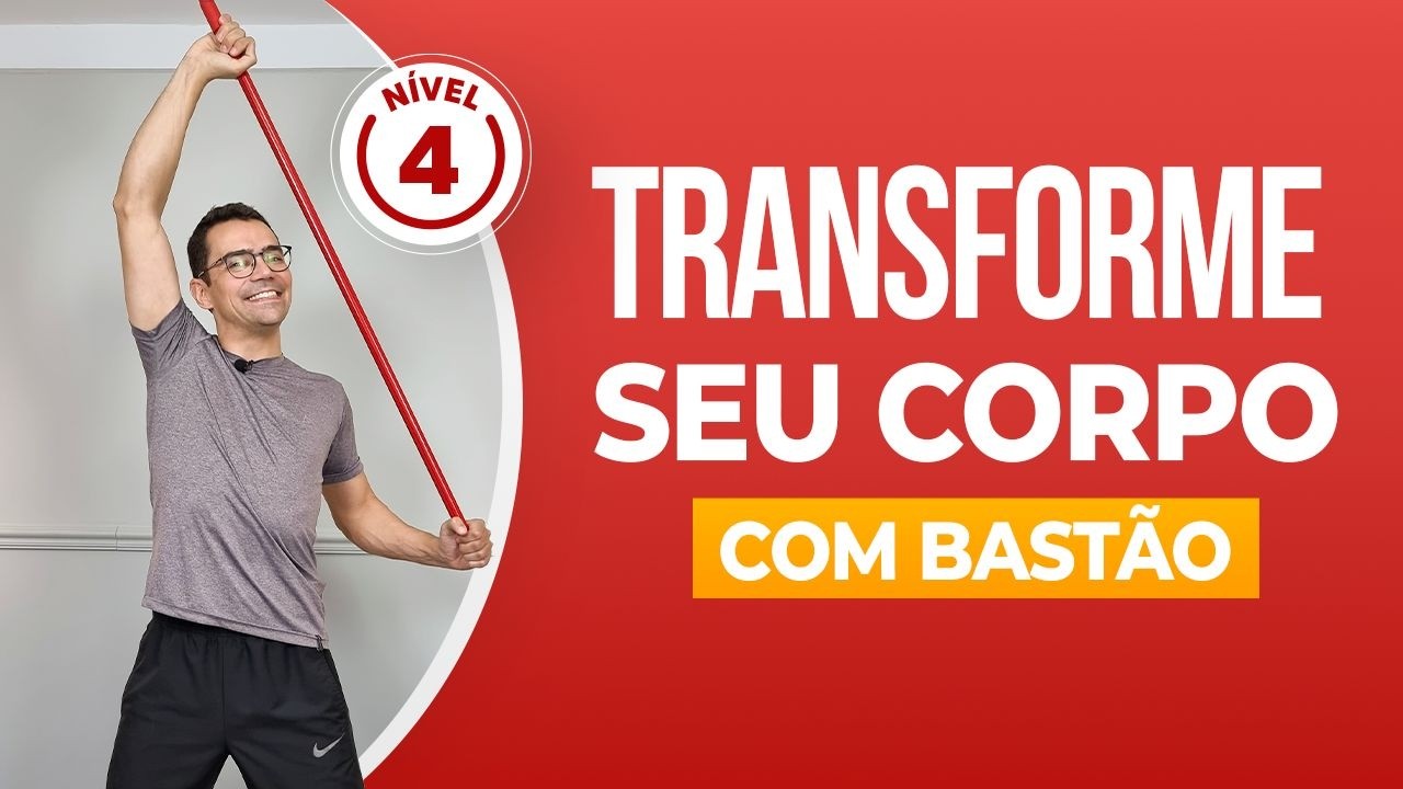 CAMINHADA EM CASA ESPECIAL 30 minutos com CABO DE VASSOURA | Nível 4 | Aurélio Alfieri
