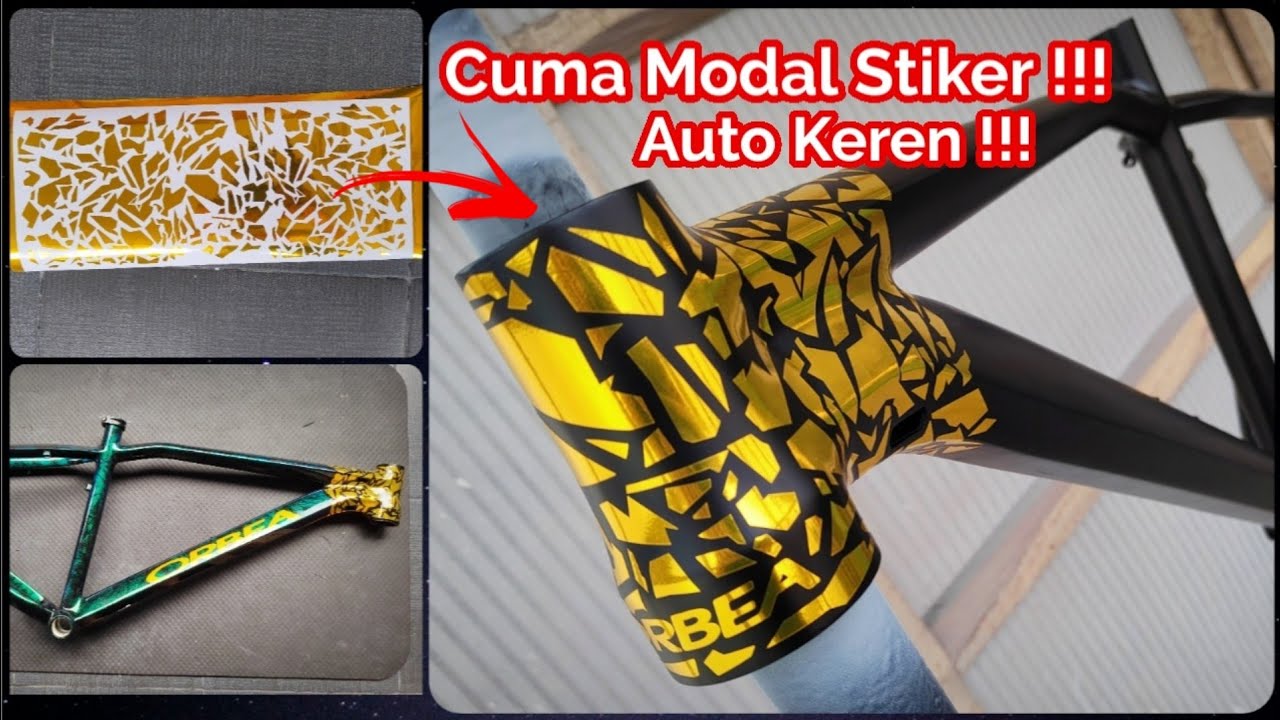 Modal Stiker Bisa Buat Ornamen Pecahan Emas‼️ Repaint Frame ORBEA ALMA