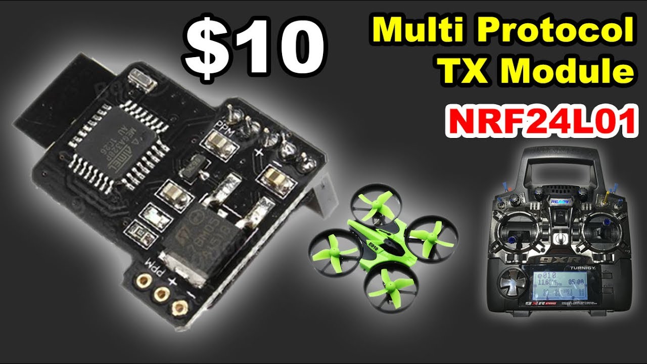 ✅ Multiprotocol TX Module for FrSky Taranis Turnigy 9XR NRF24L01 Eachine e010