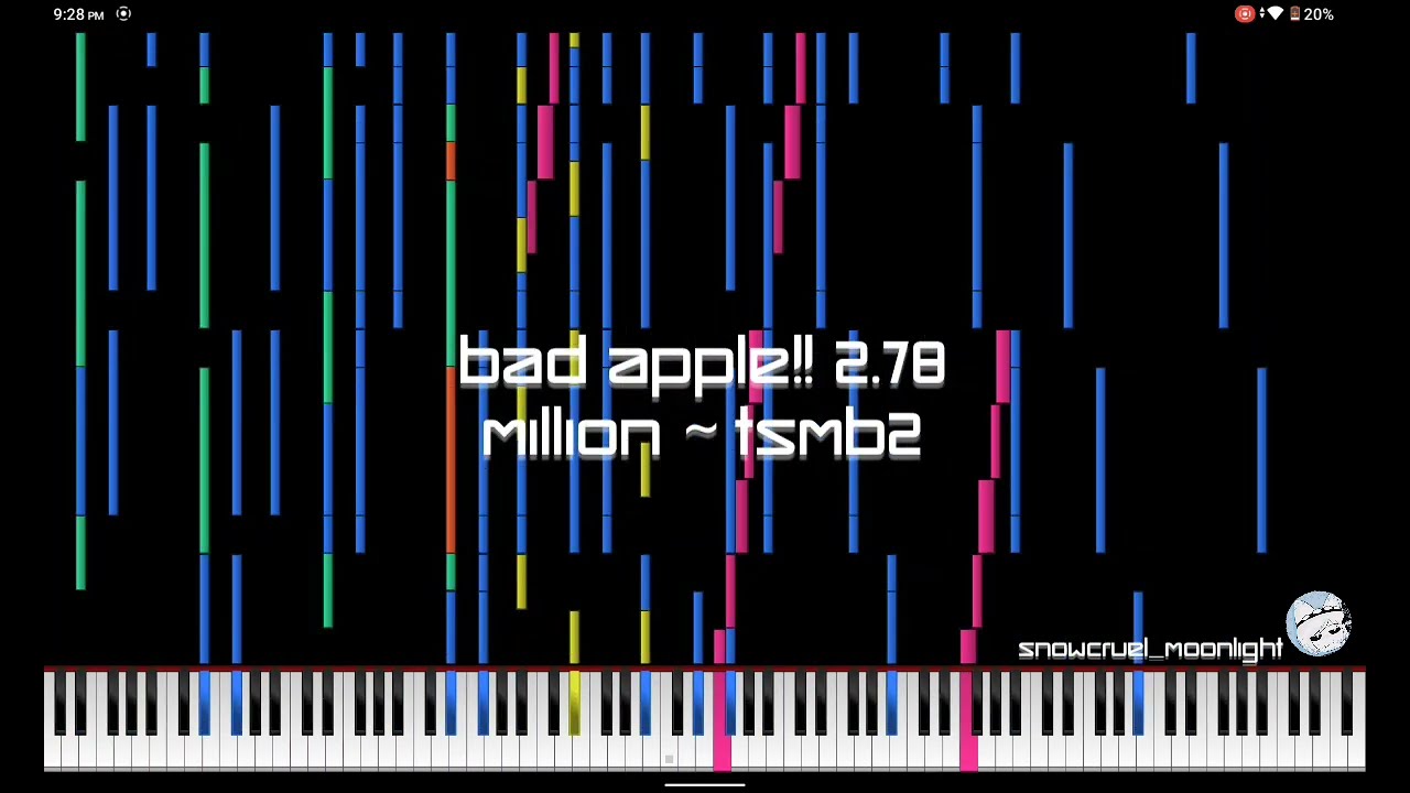 [Black MIDI] Bad Apple!! 2.78 million notes ~ TSMB2 (nviPFA run)