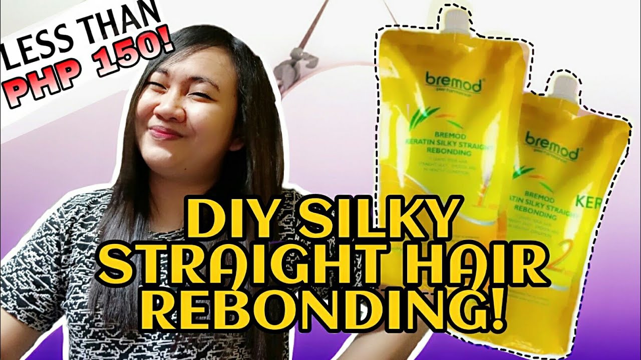 DIY REBOND WHOLE PROCESS | BREMOD KERATIN SILKY STRAIGHT REBONDING