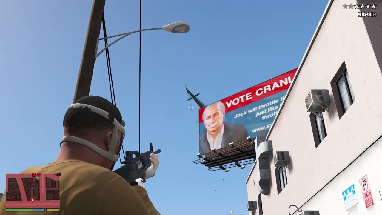 GTA V: Franklin, Stretch, Wade 10 Star Cop Battle At Davis + Escape