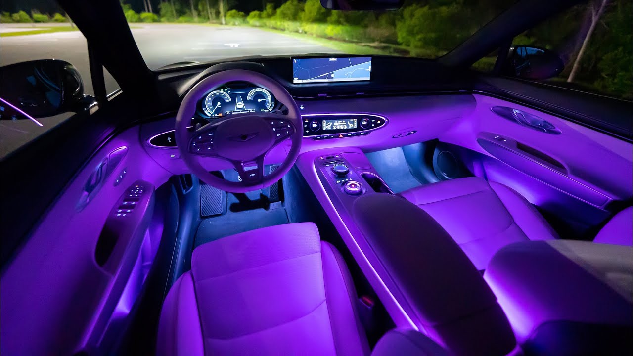 👉AT NIGHT: 2023 Genesis GV70 Electric EV Prestige -- Lighting Analysis and Night Drive Electrified