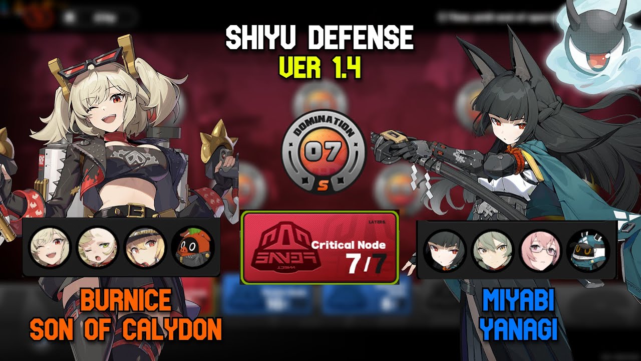 Burnice Son Of Calydon & Miyabi And Yanagi | Shiyu Defense 1.4 | Zenless Zone Zero |