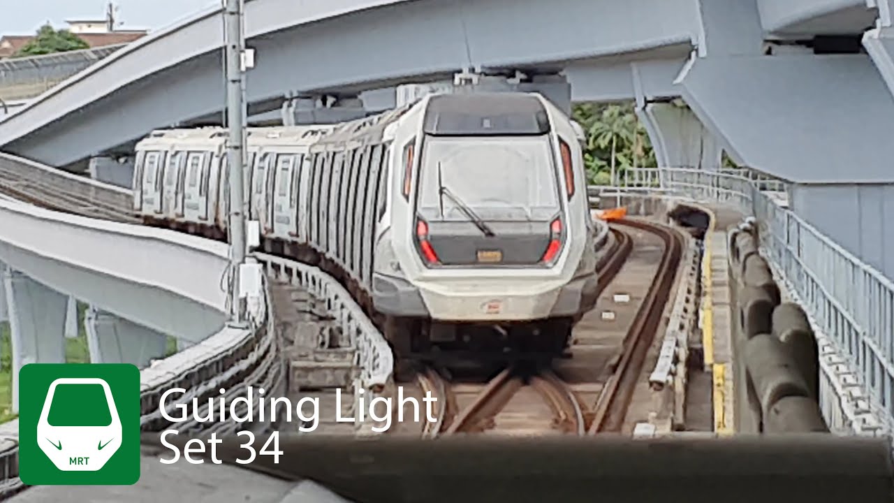 MRT KAJANG LINE (SBK LINE) GUIDING LIGHT SET 34 DEPARTING AT KWASA DAMANSARA STATION