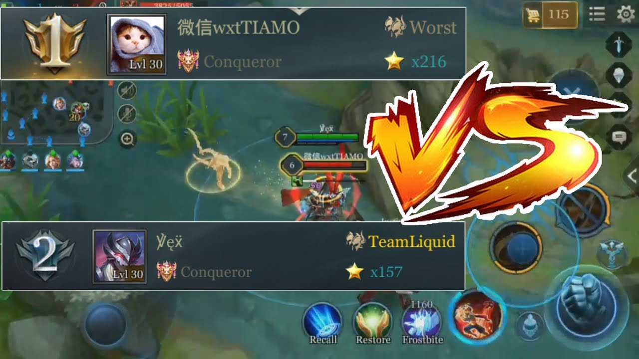 TOP 2 VS TOP 1 EU INSANE BATTLE!!!!! - Arena of Valor Murad Gameplay #4
