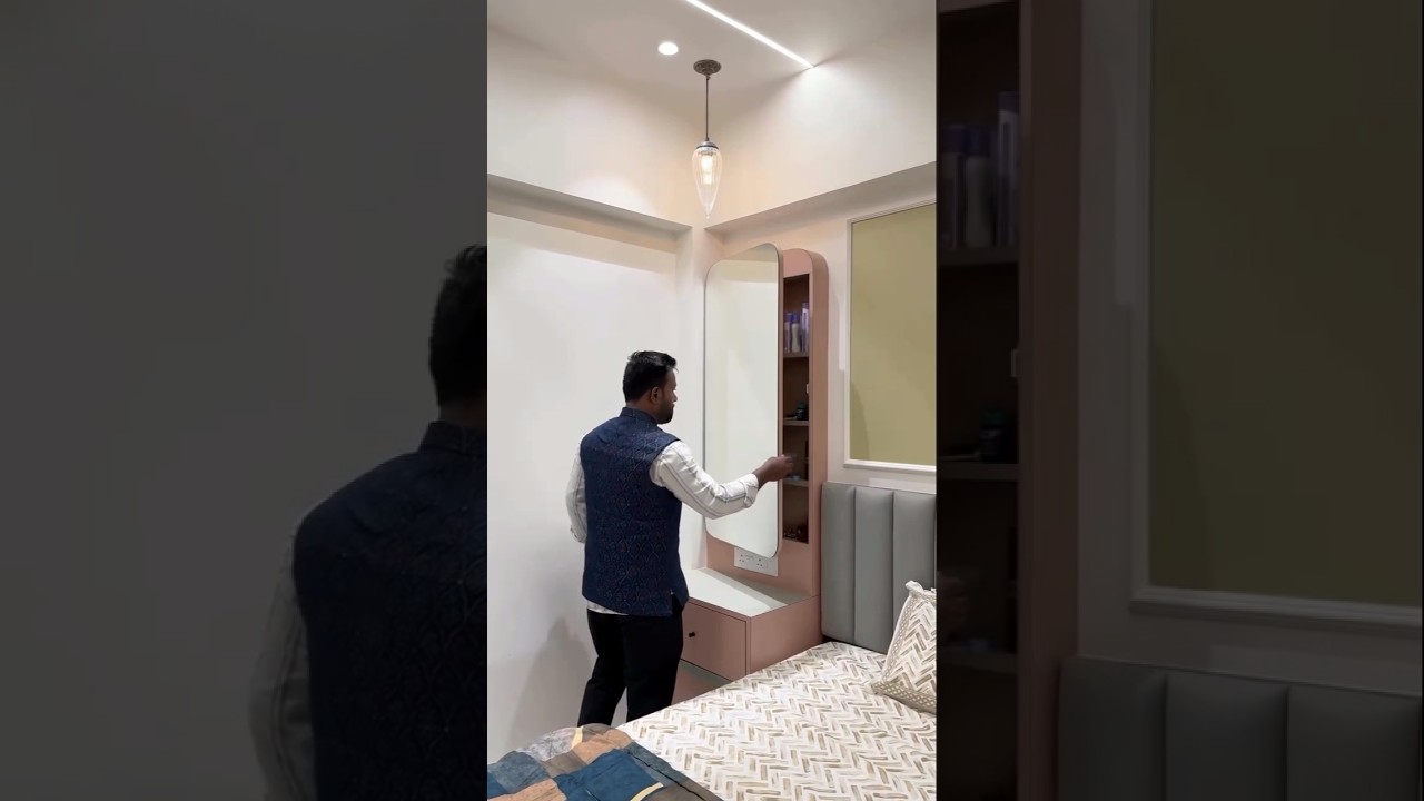 Modern 🔥 Dressing Unit Design, amazing woodwork #shorts #woodworking #furniture #design