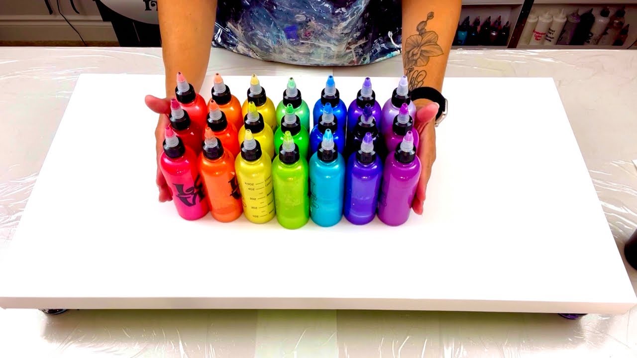 # 491 - INSANE!! 21 color blowout! 🤯 Will it work? JUST WATCH! Acrylic Pouring ~ Fluid Art