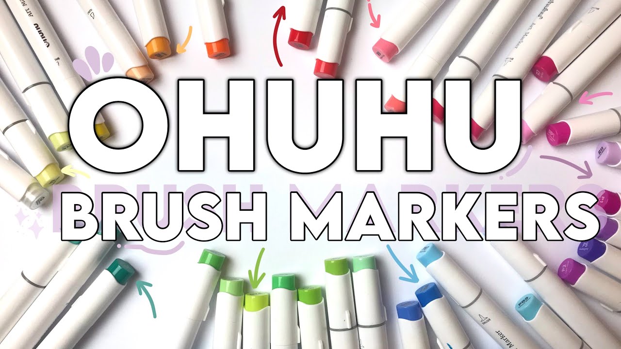 OHUHU BRUSH MARKERS 48 kusů  - UNBOXING & REVIEW 🎉, tipy, doporučení a další! 🎨| Artist Kačka
