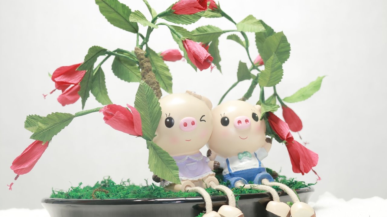 29. Làm hoa DÂM BỤT NGỦ bằng giấy nhún