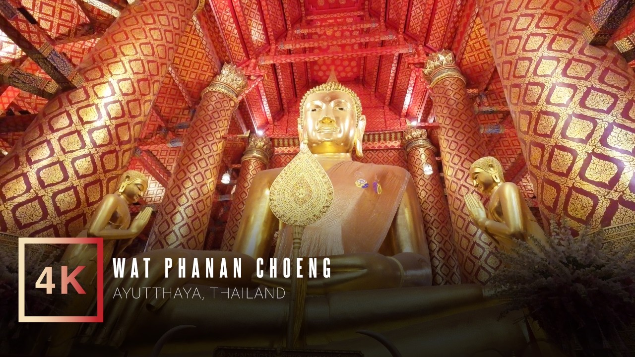 Visiting Wat Phanan Choeng | Virtual Walking Tour | Ayutthaya, Thailand