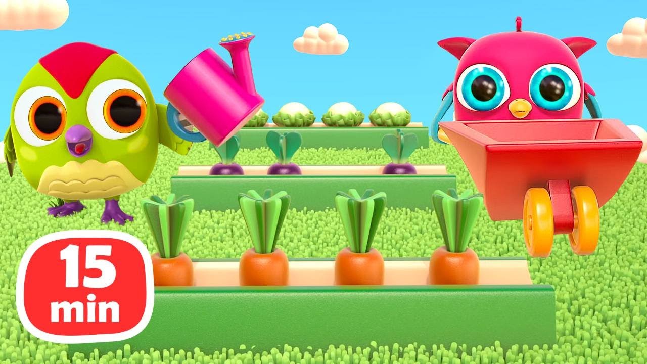 Impariamo i nomi della frutta e verdura insieme al Gufetto Hophop! Cartoni animati per piccoli