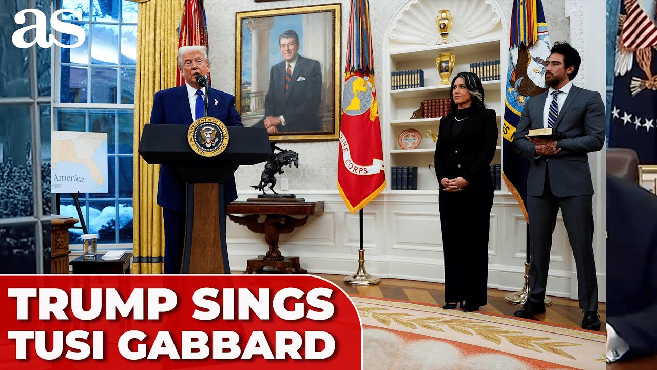 TRUMP signs swears in TULSI GABBARD as intelligence director