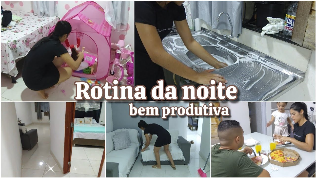ROTINA DA NOITE BEM PRODUTIVA | LIMPEZA DO LAR, TUDO PLIM PLIM 😍✨