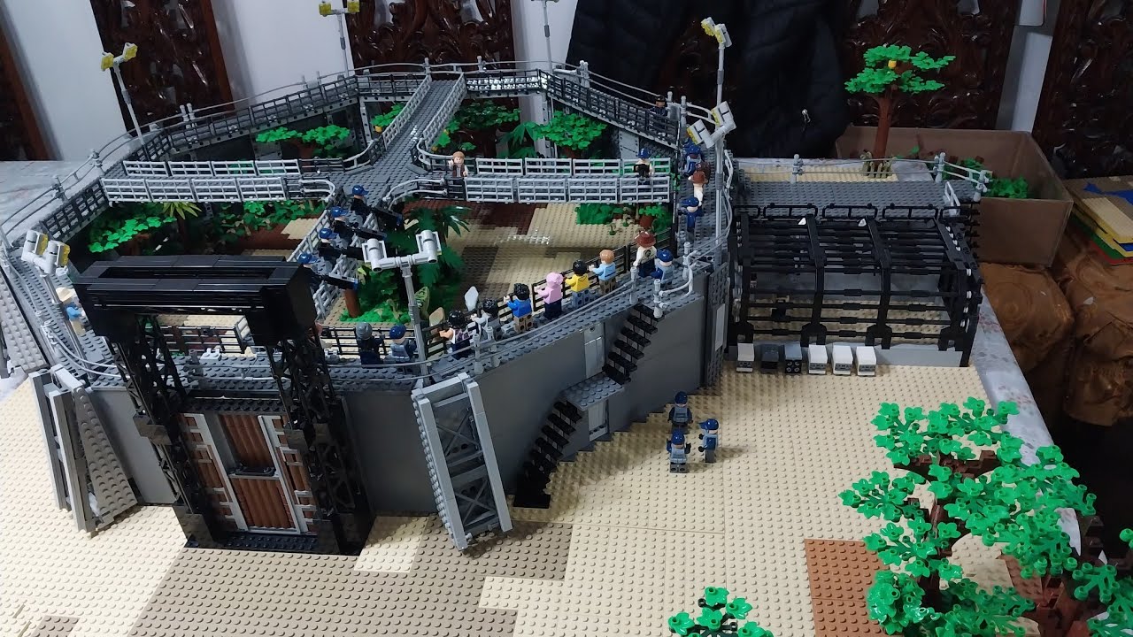 LEGO Jurassic World Raptor Squad Paddox Moc - LEGO recinto de los Velociraptores. Especial 3000 subs