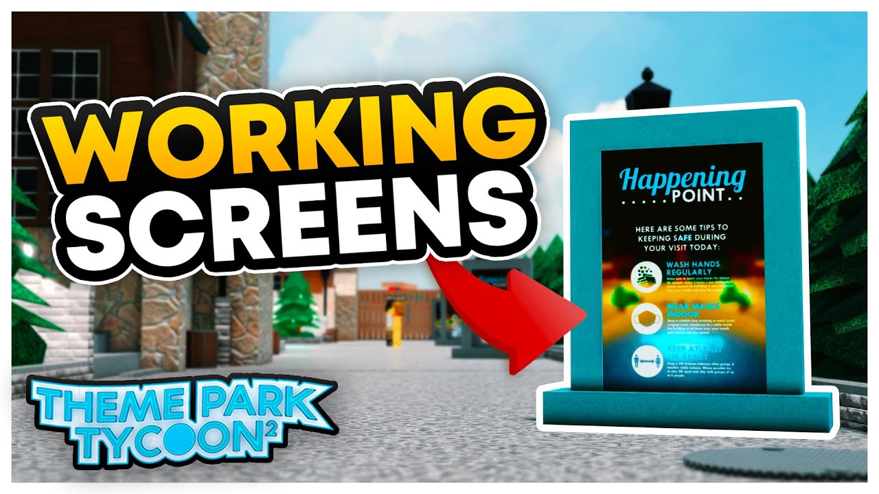 How To Build WORKING SCREENS In Theme Park Tycoon 2! (Tutorial)