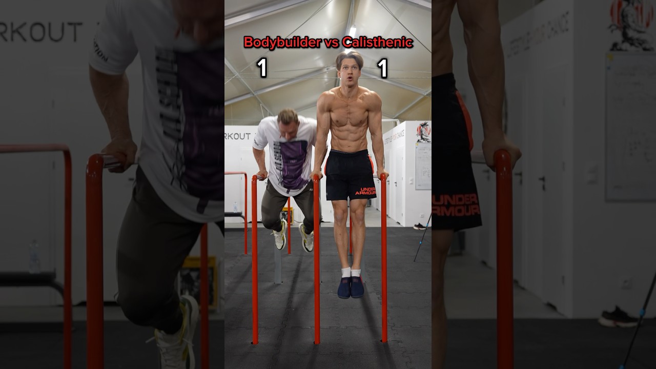 Kulturysta vs Kalistenik! Czemu dał mi wygrać?#kalistenika #kulturysta #sport #fitnes   #dipy