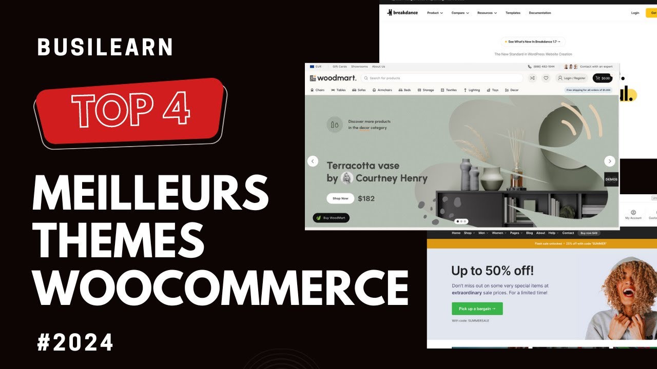 Top 4 des Meilleurs Thèmes WooCommerce 2024 pour Augmenter vos Ventes et votre CA !