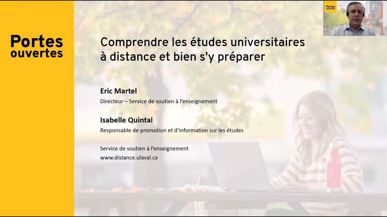 Conférence Comprendre les études universitaires à distance et bien s’y préparer