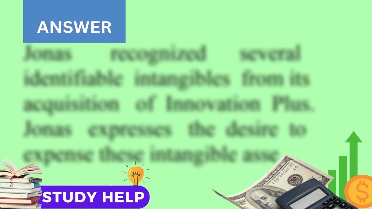 Jonas Tech Corporation recently acquired Innovation Plus Company The combined firm consists of th...