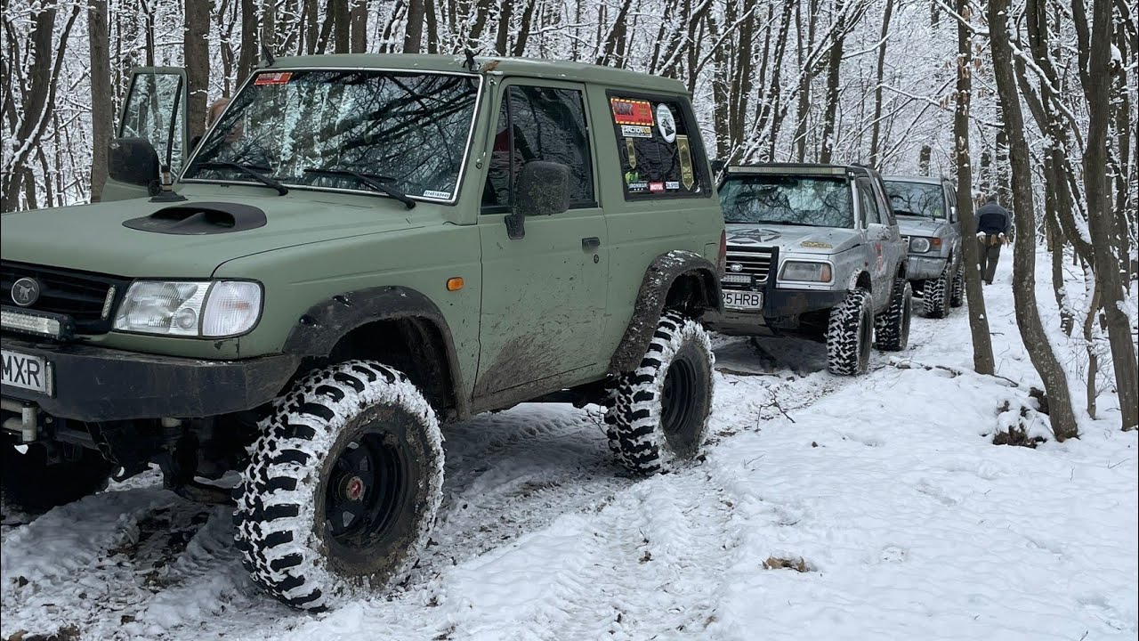 Patrol 2.8 vs Galloper 2.5 vs Mitsubishi 2.5 Toyota lj70 2.4 vs Vitara 2.0 🛑FUNN IN SNOW🛑