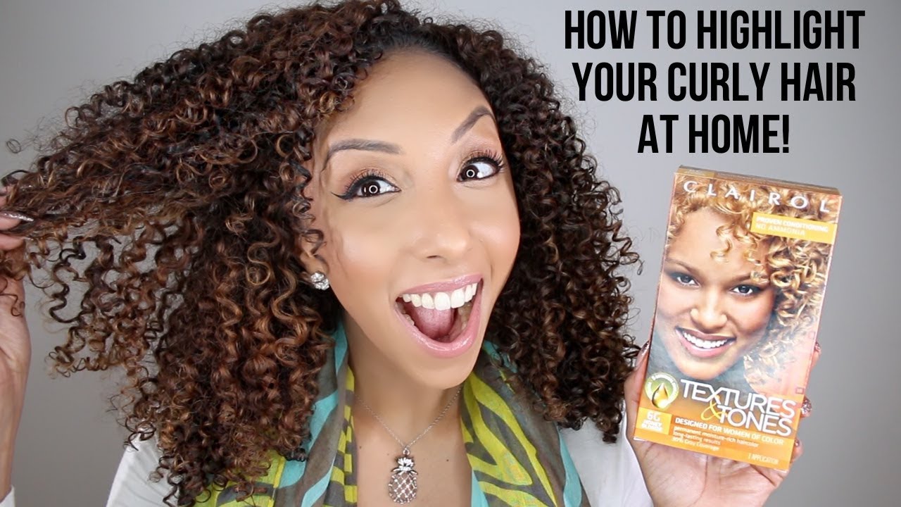 Как осветлить вьющиеся волосы дома! Текстуры и оттенки Clairol Professional! | BiancaReneeToday