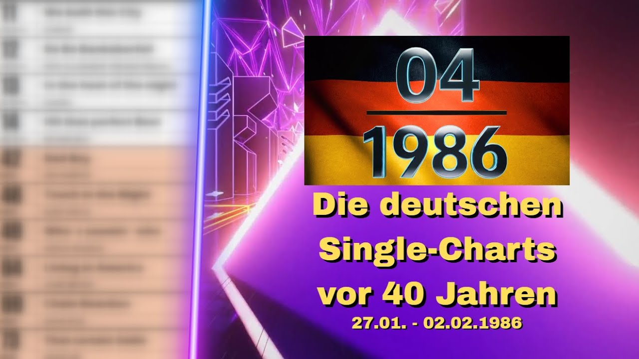 DAS waren HITS 04-86 | Die deutschen Single-Charts Januar 1986 | Woche 04 | BetaVision
