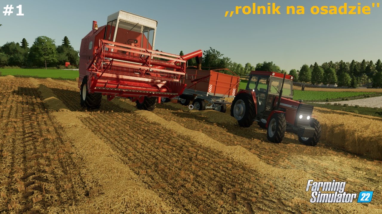 żniwowanie jęczmienia oraz prasowanie 🔥 ,,rolnik na osadzie'' #1