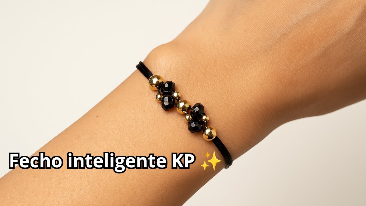 Pulseira de Cristais com Fecho Inteligente KP (Linda e Super Segura!)
