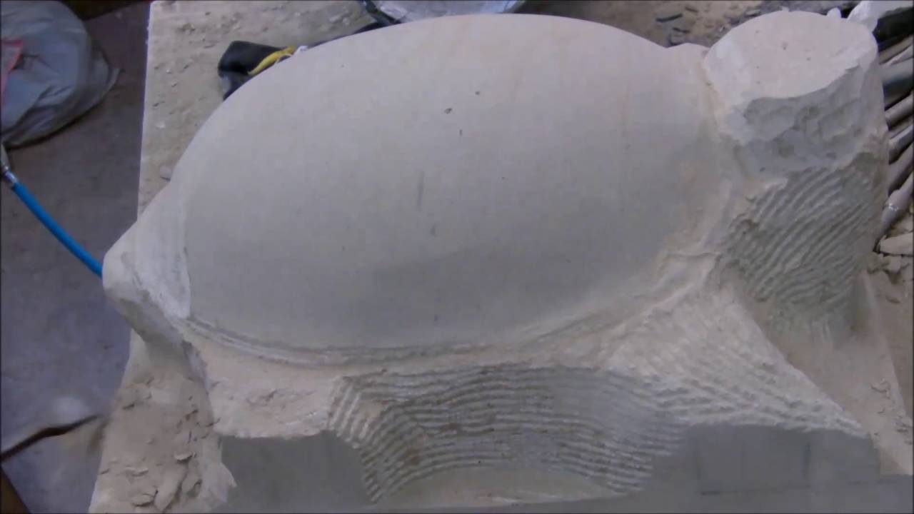 Schildkröte aus Sandstein gehauen Turtle Sandstone Stone carving craft