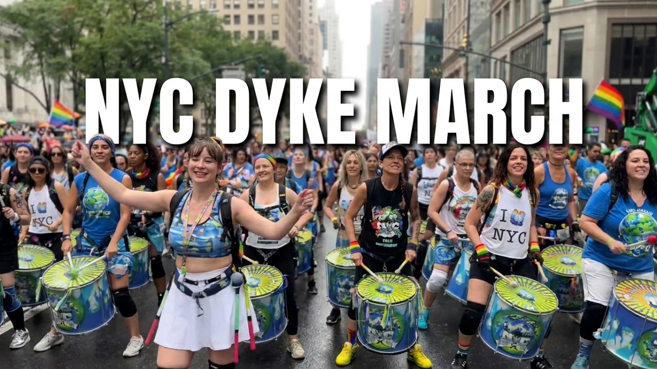 🏳️&zwj;🌈 Here They Come! The Electrifying Fogo Azul | NYC Dyke March 2026 🥁